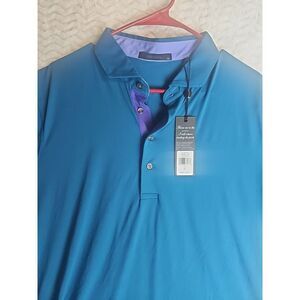 Grayson Polo Shirt Mens XL‎ Blue Short Sleeve Golf Performance  Embroidered NWT